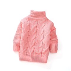 Детский свитер-гольф, розовый, 80, Девочка, 37, 30, 86 см, Акрил, Акрил, Без подкладки