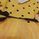 Сукня в горошок на дівчинку жовта, 130, Дівчинка, 55, 27, 35, 104 см, Трикотаж