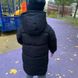 Дитяча куртка-пальто з капюшоном на 3-8 років, чорна, 100, Хлопчик / Дівчинка, 56, 39, 40, 98 см, Поліестер, Нейлон, Замір рукава - від ворота
