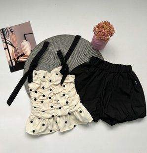 Летний костюм с майкой и шортами для девочки, 12247, 90 (92 см), Девочка, 31, 21, 24, 92 см, Хлопок 95%, Хлопок 95%