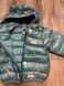 Демисезонная детская куртка на мальчика Динозавры, куртка с ушками на капюшоне, на 1-5 лет, зеленая, 110, Мальчик, 43, 34, 27, 36, 104 см, Полиэстер, Нейлон