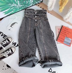 Широкі джинси для дівчинки, 3624, 110, Хлопчик, 67, 40, 34, 110 см, Джинс