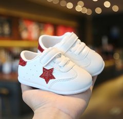 Білі кросівки для малюків Червона зірка_2072, 16, Эко-кожа, Текстиль, Хлопчик, 12, Стопа має бути менша за устілку на 0,5-1 см!