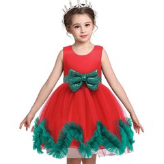 Новогоднее платье для девочки, 0211, 150, Девочка, 78, 37, 134 см, Чтобы платье было настолько пышным, как на картинке - необходим дополнительный подъюбник.