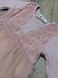 Трикотажное детское платье с кружевом, розовое, 140, Девочка, 78, 33, 42, 122 см, Трикотаж; Фатин, Трикотаж, фатин, Хлопок