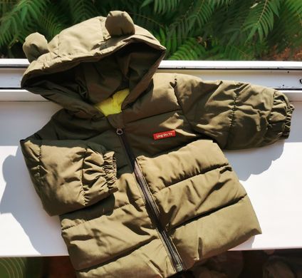 Дитяча куртка з капюшоном на синтепоні 1987, 80, Хлопчик, 34, 31, 26, 80 см, Поліестер, Нейлон