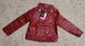Куртка-косуха из эко-кожи детская, Карман+пояс бордовая, 110, Девочка, 40, 38, 40, 110 см, Эко-кожа, Нейлон