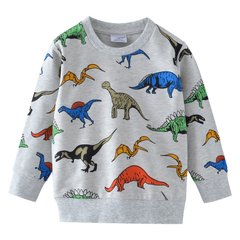 Дитячий світшот на хлопчика Динозаври різнокольорові, 2 роки, Хлопчик, 39, 32, 92 см, Бавовна, Бавовна 95%, Без підкладки