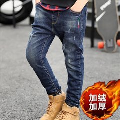 Теплі джинси для хлопчика сині 15137, 110, Хлопчик, 67, 41, 41, 110 см, Джинс, Плюш