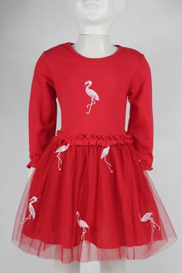Трикотажное платье Фламинго, 100, Девочка, 54, 29, 26, 34, 98 см, Трикотаж, Трикотаж, Хлопок