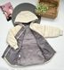 Детская куртка-пальто с капюшоном на 3-8 лет, молочная, 110 (110 см), Мальчик / Девочка, 56, 40, 43, 110 см, Полиэстер, Нейлон, Замер рукава - от ворота