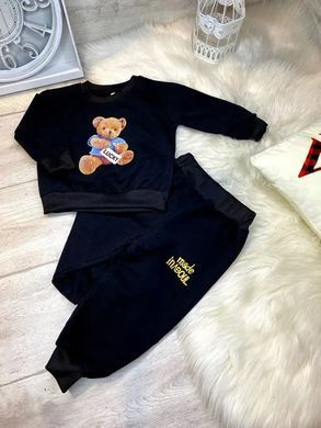 Спортивный костюм на 2-5 лет Мишка Тедди, 163, 90 (86 см), Мальчик / Девочка, 34, 31, 33, 47, 28, 86 см, Трикотаж, Замер рукава - от ворота