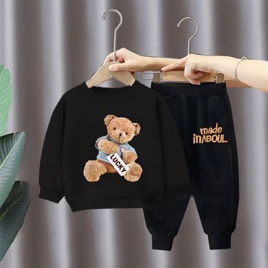 Спортивный костюм на 2-5 лет Мишка Тедди, 163, 90 (86 см), Мальчик / Девочка, 34, 31, 33, 47, 28, 86 см, Трикотаж, Замер рукава - от ворота