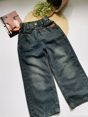 Широкие джинсы для девочки, 3625, 110, Девочка, 63, 37, 36, 110 см, Джинс