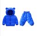Демісезонний дитячий костюм куртка + штани на синтепоні, синій, 80, Хлопчик, 36, 32, 31, 46, 23, 80 см, Поліестер, Нейлон, Штани: 45 см, крок 25 см.