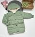 Детская куртка-пальто с капюшоном на 3-8 лет, зеленая, 90 (92 см), Мальчик / Девочка, 50, 38, 39, 92 см, Полиэстер, Нейлон, Замер рукава - от ворота
