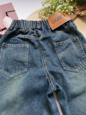 Широкі джинси для дівчинки, 3625, 130, Дівчинка, 80, 51, 38, 134 см, Джинс