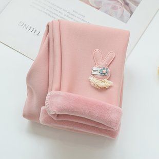Теплые леггинсы на плюше для девочки, 15079, 90 (86 см), Девочка, 48, 30, 86 см, Трикотаж, Плюш