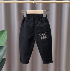 Чорные котоновые штаны для мальчика, 1208, 90, Мальчик, 50, 30, 30, 92 см, Коттон