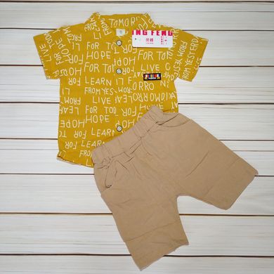 Літній костюм для хлопчика сорочка та шорти, 12099, 80, Хлопчик, 33, 29, 29, 80 см, Бавовна