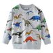 Детский свитшот на мальчика Динозавры разноцветные, 7 лет, Мальчик, 51, 44, 122 см, Хлопок, Хлопок 95%, Без подкладки