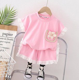 Костюм з шортами для дівчинки Квіточка 12031, 80 (80 см), Дівчинка, 31, 33, 24, 80 см, Трикотаж