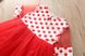 Пышное красное платье в горошек для девочки 2-7 лет, 120, Девочка, 59, 32, 27, 116 см, Хлопок; Фатин, Трикотаж, фатин, Хлопок