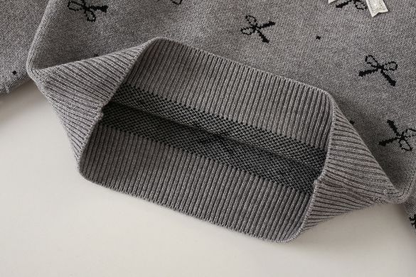В'язаний костюм зі спідницею для дівчинки, Бантики 0728, 90 (92 см), Дівчинка, 33, 30, 36, 42, 92 см, 29, Бавовна 95%, Трикотаж, Замір рукава - від ворота