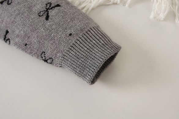 В'язаний костюм зі спідницею для дівчинки, Бантики 0728, 90 (92 см), Дівчинка, 33, 30, 36, 42, 92 см, 29, Бавовна 95%, Трикотаж, Замір рукава - від ворота