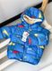 Демисезонная куртка на мальчика 86-122 см, голубая Динозавры, 90, Мальчик, 37, 31, 33, 86 см, Полиэстер, Мех