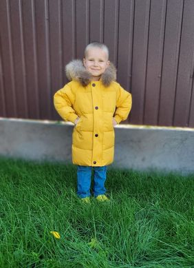 Детская куртка-пальто с капюшоном на 3-8 лет, 1964, 100, Мальчик / Девочка, 56, 39, 40, 98 см, Полиэстер, Нейлон, Замер рукава - от ворота