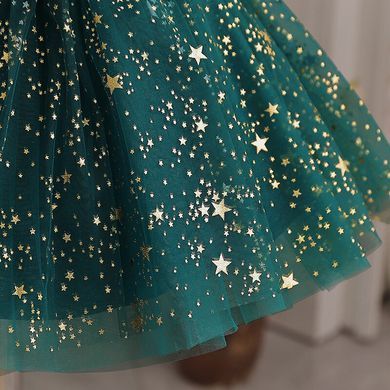 Святкова сукня з блискітками для дівчинки, 0112, 80 (80 см), Дівчинка, 48, 24, 17, 80 см, Атлас, фатин, Бавовна