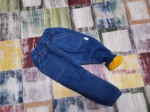 Теплі джинси на плюші, 90, Хлопчик, 51, 29, 92 см, Джинс, Плюш