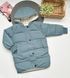 Детская куртка-пальто с капюшоном на 3-8 лет, голубая, 100 (98 см), Мальчик / Девочка, 50, 39, 40, 98 см, Полиэстер, Нейлон, Замер рукава - от ворота