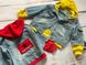 Джинсовая куртка капюшоном для мальчика, красная, 80, Мальчик, 33, 28, 86 см, Джинс, Без подкладки