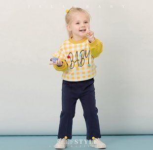 Стильний костюм для дівчинки на 3-6 років (світшот + штани) Baby жовтий, 98, Дівчинка, 37, 32, 38, 27, 55, 32, 27, 98 см, Бавовна
