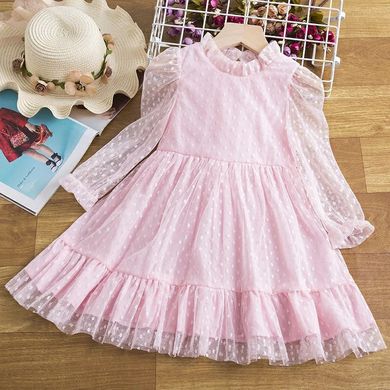 Рожева сукня з фатину на дівчинку 3-7 років, 100, Дівчинка, 58, 28, 35, 98 см, Фатин, Бавовна