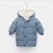 Дитяча куртка-пальто з капюшоном на 3-8 років, блакитна, 120, Хлопчик / Дівчинка, 61, 42, 46, 116 см, Поліестер, Нейлон, Замір рукава - від ворота