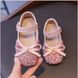 Блискучі туфлі для дівчинки, рожеві_2075, 21, Стрази, Эко-кожа, Дівчинка, 13, Стопа має бути менша за устілку на -1 см!