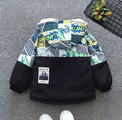Куртка на меховой подкладке для мальчика, 0018, 90 (92 см), Мальчик, 41, 36, 39, 92 см, Полиэстер, Махра, Замер рукава - от ворота