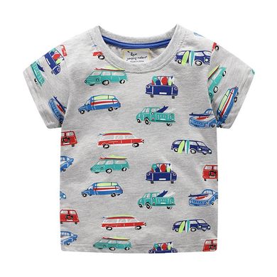 Детская футболка Транспорт_9015, 2 года, Мальчик, 38, 27, 86 см, Хлопок 95%