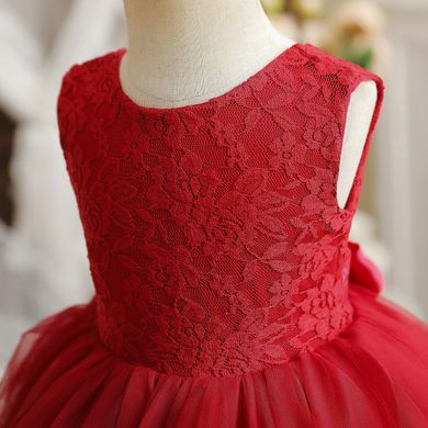 Пышное красное платье для девочки, 77051, 80, Девочка, 52, 26, 80 см, Фатин