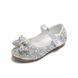 Блискучі туфлі для дівчинки Бантик срібні, 2010, 26, Стрази, Эко-кожа, Дівчинка, 16, Стопа має бути менша за устілку на -1 см!