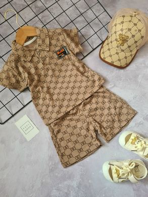 Летний костюм с шортами и поло для мальчика, 12350, 80 (80 см), Мальчик, 32, 27, 25, 80 см, Трикотаж