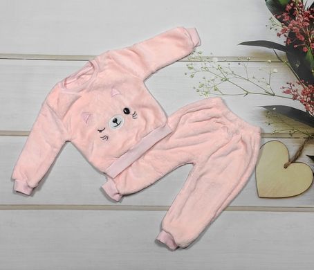 Теплый домашний костюм, пижама для девочки, 5091, 90, Девочка, 38, 33, 50, 29, 92 см, Плюш, Махра, Замер рукава - от ворота, С длинными рукавами