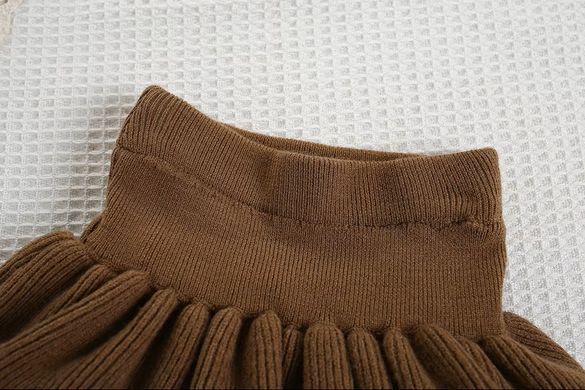 Вязаный костюм с юбкой для девочки, Бантики 0729, 90 (92 см), Девочка, 33, 30, 36, 42, 92 см, 29, Хлопок 95%, Трикотаж, Замер рукава - от ворота