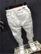 Белые котоновые штаны с потертостями 3419, 100, Мальчик, 56, 36, 98 см, Коттон