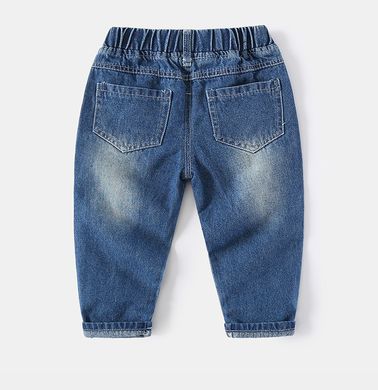 Дитячі джинси з принтом 3524, 90, Хлопчик / Дівчинка, 53, 32, 33, 98 см, Джинс