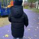 Детская куртка-пальто с капюшоном на 3-8 лет, черная, 140 (128 см), Мальчик / Девочка, 64, 45, 53, 128 см, Полиэстер, Нейлон, Замер рукава - от ворота