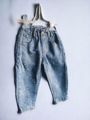 Джинсы принтом для мальчика, 3538, 110 (104 см), Мальчик, 59, 36, 38, 104 см, Джинс